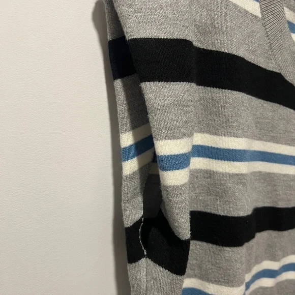 The Noah Muscle Tank Sweater by Maeve size S Stripes Blue Black White - Picture 5 of 8